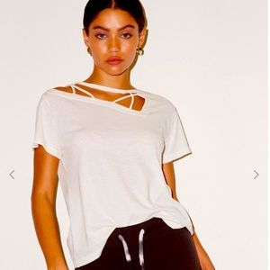 LNA Charlie tee off white sz small